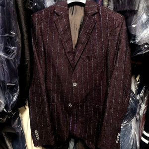 빨질레리 / 300만 대 이태리 메이드 직수입 초크 스트라이프 버건디 언컨 블레이져 자켓 / 100-105