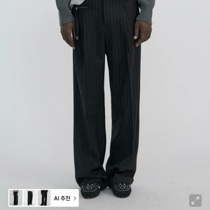 윈더 스트라이프 울 팬츠 슬랙스 M