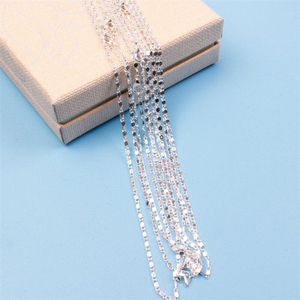 새 925 은 도금 패션 체인 목걸이 실버 줄 쥬얼리 멋 스트랩