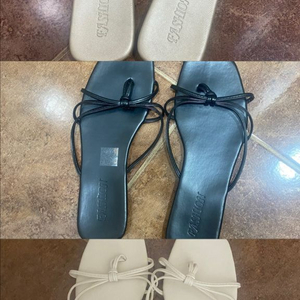 여성용 꼬임 쪼리 샌들 슬리퍼 240 실버 화이트 블랙 총3개