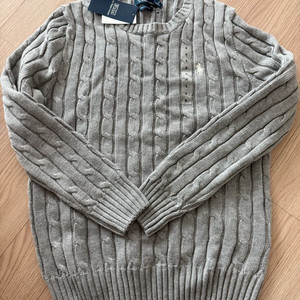 폴로 케이블니트 그레이 s