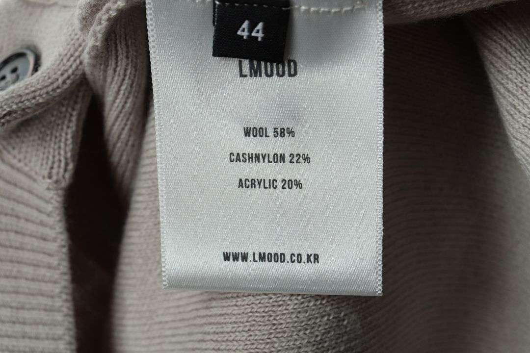 (M-L) 엘무드 니트 가디건 차콜 캐시미어 놈코어 이미지
