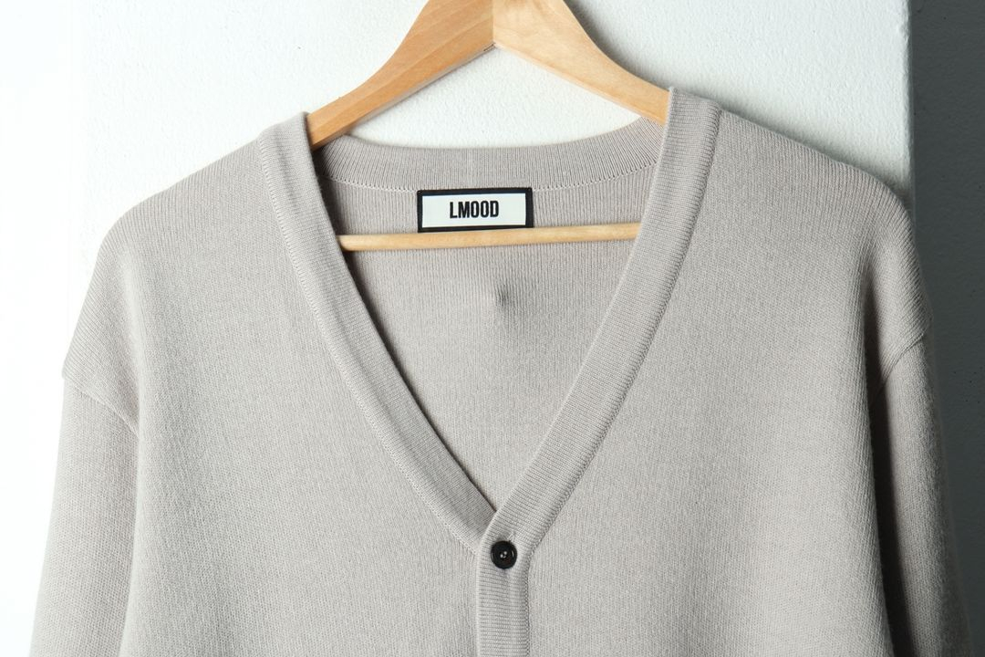 (M-L) 엘무드 니트 가디건 차콜 캐시미어 놈코어 이미지