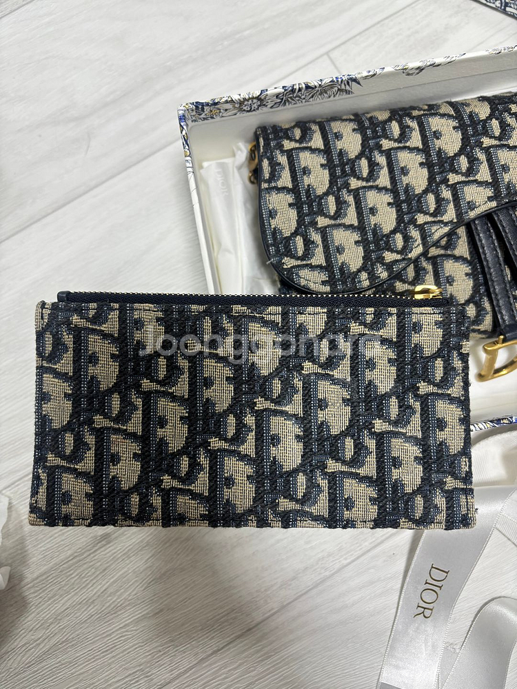 디올 오블리크 새들 체인 지갑 크로스백--6