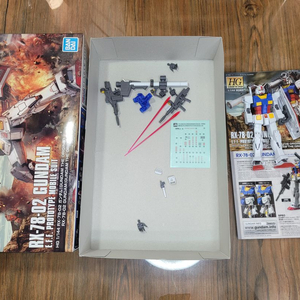HG 가조립 박스 디오리진 RX78 퍼스트 건담 건프라 GTO