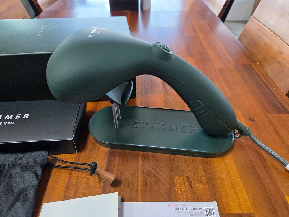 쿠진 아이스티머 스타일러 무선 스팀다리미+보풀제거기--3