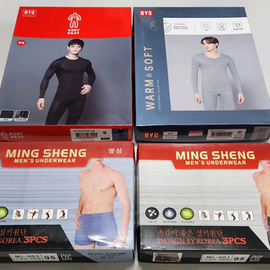 BYC 남성 내복 - 2박스ㆍ드로즈 팬티 3매입 - 2박스