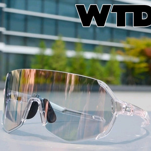 자전거 러닝 고글 WTD펜타 변색렌즈 선글라스(올클리어 피치 미러 변색렌즈)
