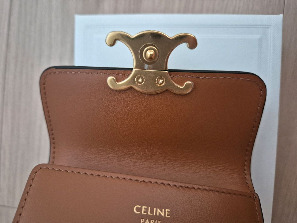 (미사용) 셀린느 트리옹프 동전 컴팩트 지갑 - 트리옹프 캔버스--9