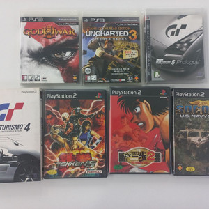 플스2, 3게임 7장 일괄판매(철권5, 그란투리스모, 갓오브워. 등)