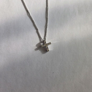 다미아니 크라운 십자가 은목걸이 미사용 사당역 이미지