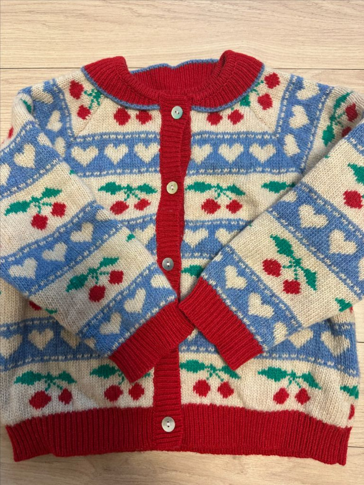 콩제슬래드 체리가디건 4y& 워니리본 레드벨벳 M--7