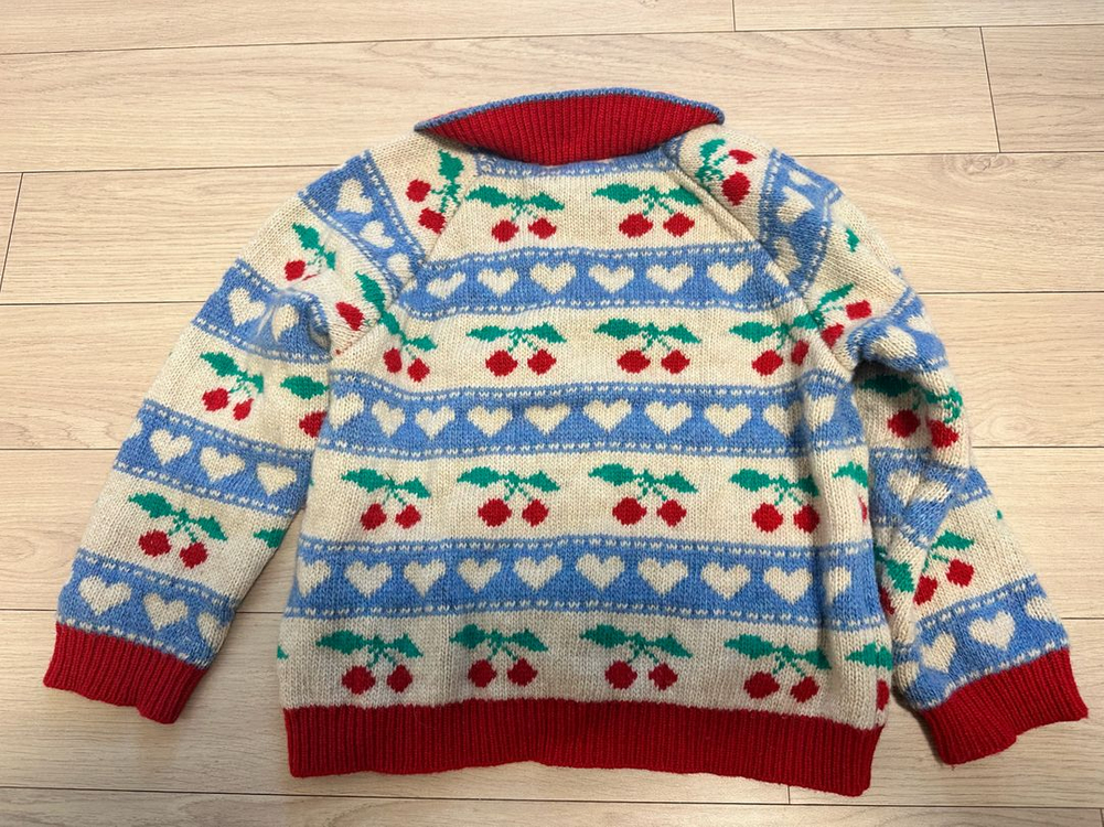 콩제슬래드 체리가디건 4y& 워니리본 레드벨벳 M--8