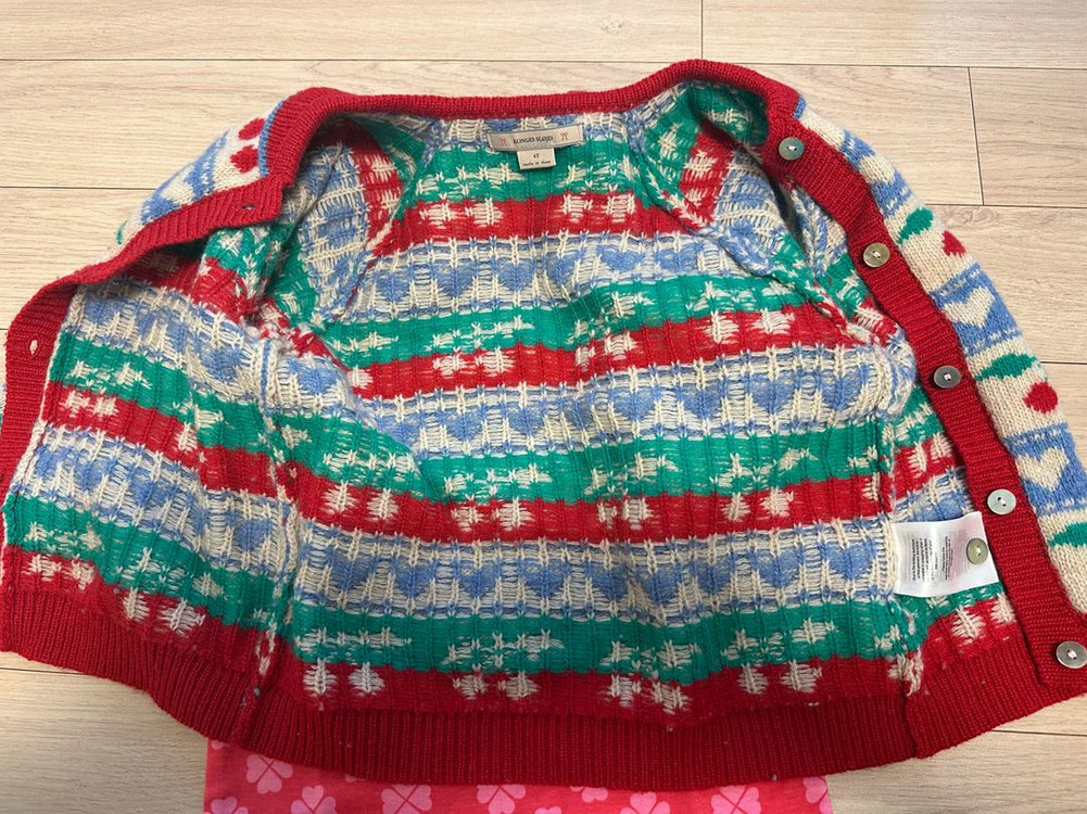 콩제슬래드 체리가디건 4y& 워니리본 레드벨벳 M--9