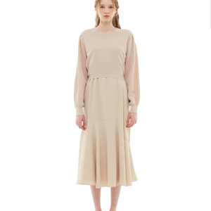 플라스틱아일랜드 니트 레이어드 원피스 새상품급