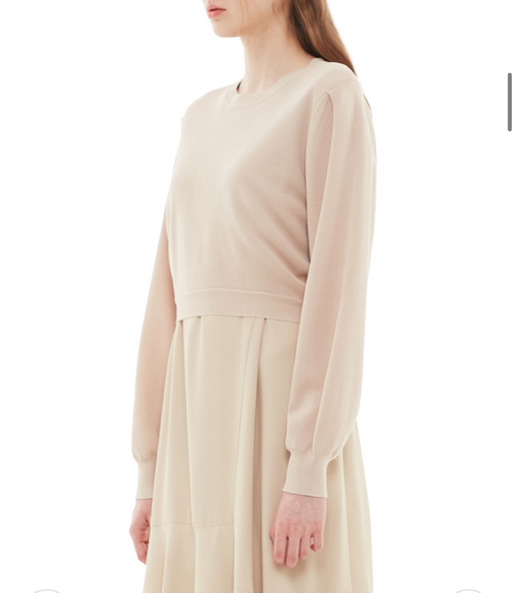 플라스틱아일랜드 니트 레이어드 원피스 새상품급--3