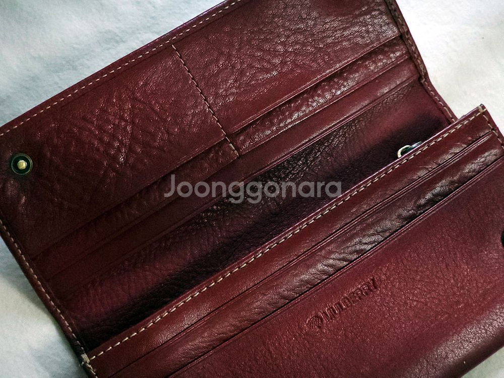 MULBERRY 멀버리 버건디 여성용 가죽 장지갑--7