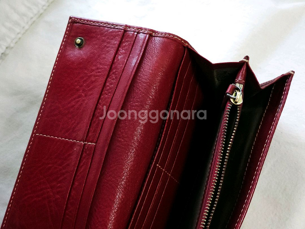 MULBERRY 멀버리 버건디 여성용 가죽 장지갑--8