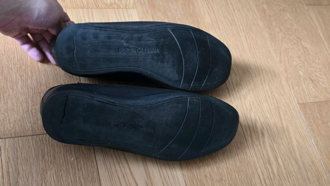 돌체앤가바나 남자 블랙 가죽 스니커즈 (275)--3