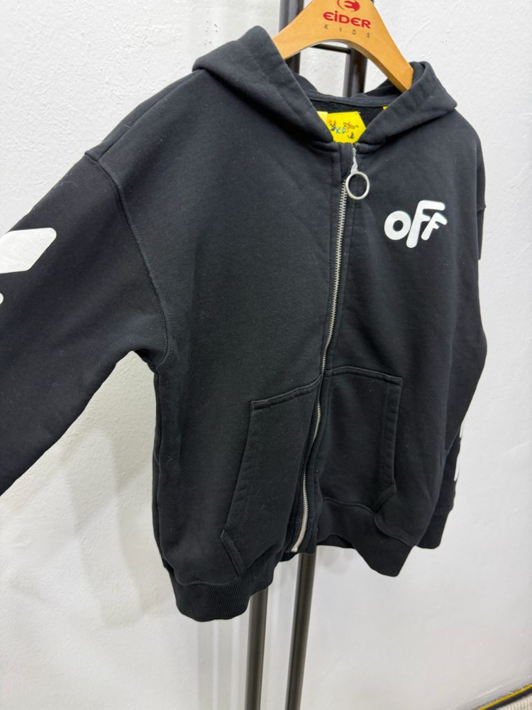 매장판정품) 오프화이트 키즈 블랙 후드집업 8y 이미지