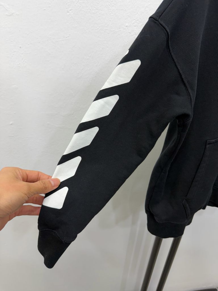 매장판정품) 오프화이트 키즈 블랙 후드집업 8y 이미지