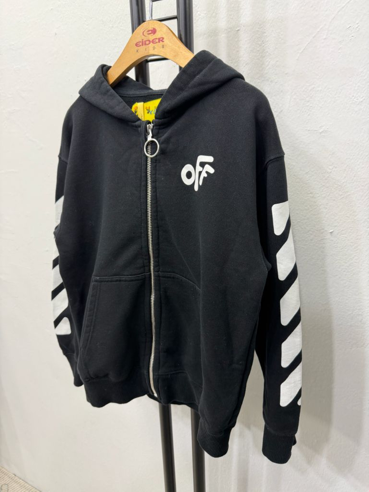 매장판정품) 오프화이트 키즈 블랙 후드집업 8y 이미지