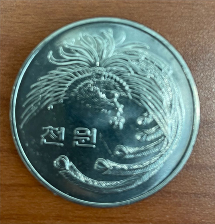 1981년 제 5공화국 1000원 은화 5개 이미지