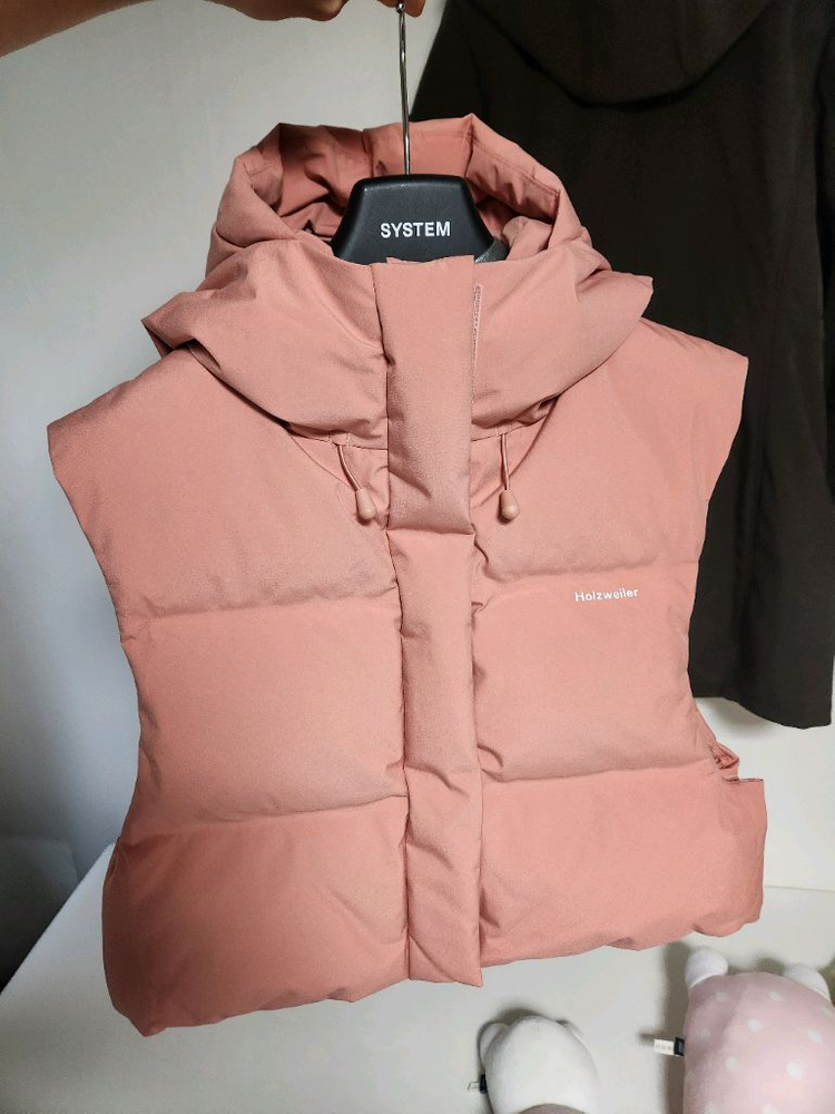 (새상품) 한섬 Holzweiler 시스템 타임 덕다운 크롭 후드 베스트 패딩 조끼 S~M 44 55 이미지
