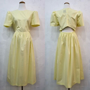 옐로우 반팔 원피스