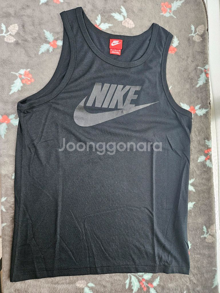 [해외M] 나이키 에이스 로고 탱크탑 나시티블랙 새제품--5