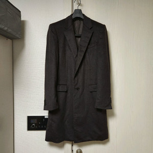 타임 캐시미어100% 싱글 코트 그레이 100 이미지