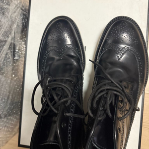 디스퀘어드2 브로깅 레더 부츠 화이트아웃솔 270