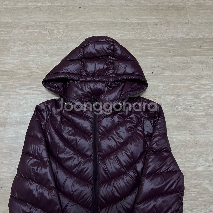 캘빈클라인 여성 프리미엄 덕다운 경량 롱패딩 점퍼 [와인] M/95--1