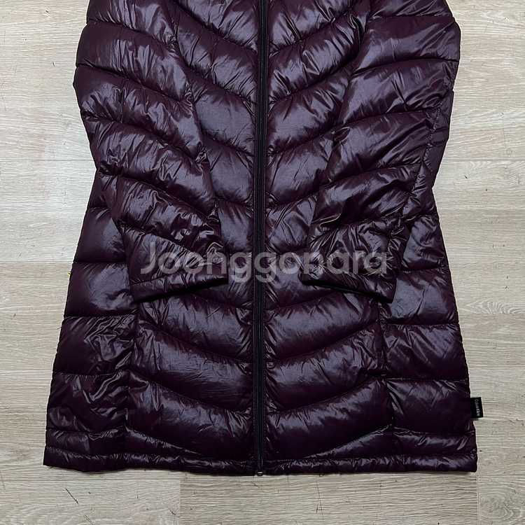 캘빈클라인 여성 프리미엄 덕다운 경량 롱패딩 점퍼 [와인] M/95--2