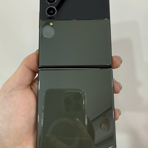 무잔상)갤럭시Z플립4 카키 256GB