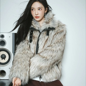 마뗑킴 퍼자켓 아이보리 m 이미지