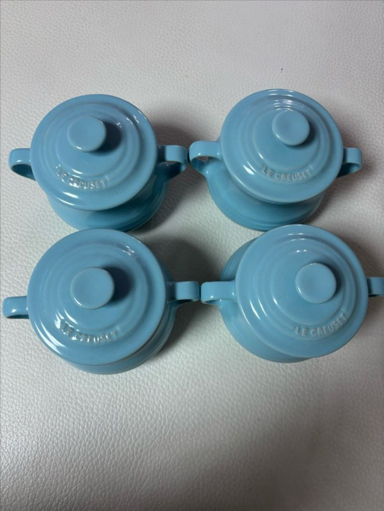 [미사용]르크루제 스톤웨어 스프보울 새틴블루4p--1