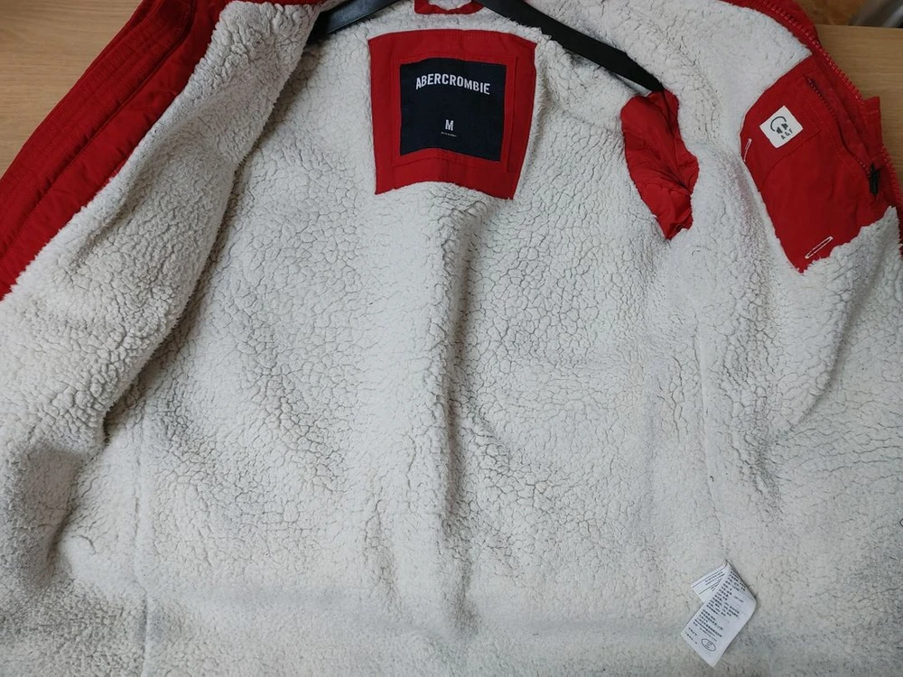 ABERCROMBIE 아베크롬비 찐레드 야상형 후드 파카 이미지