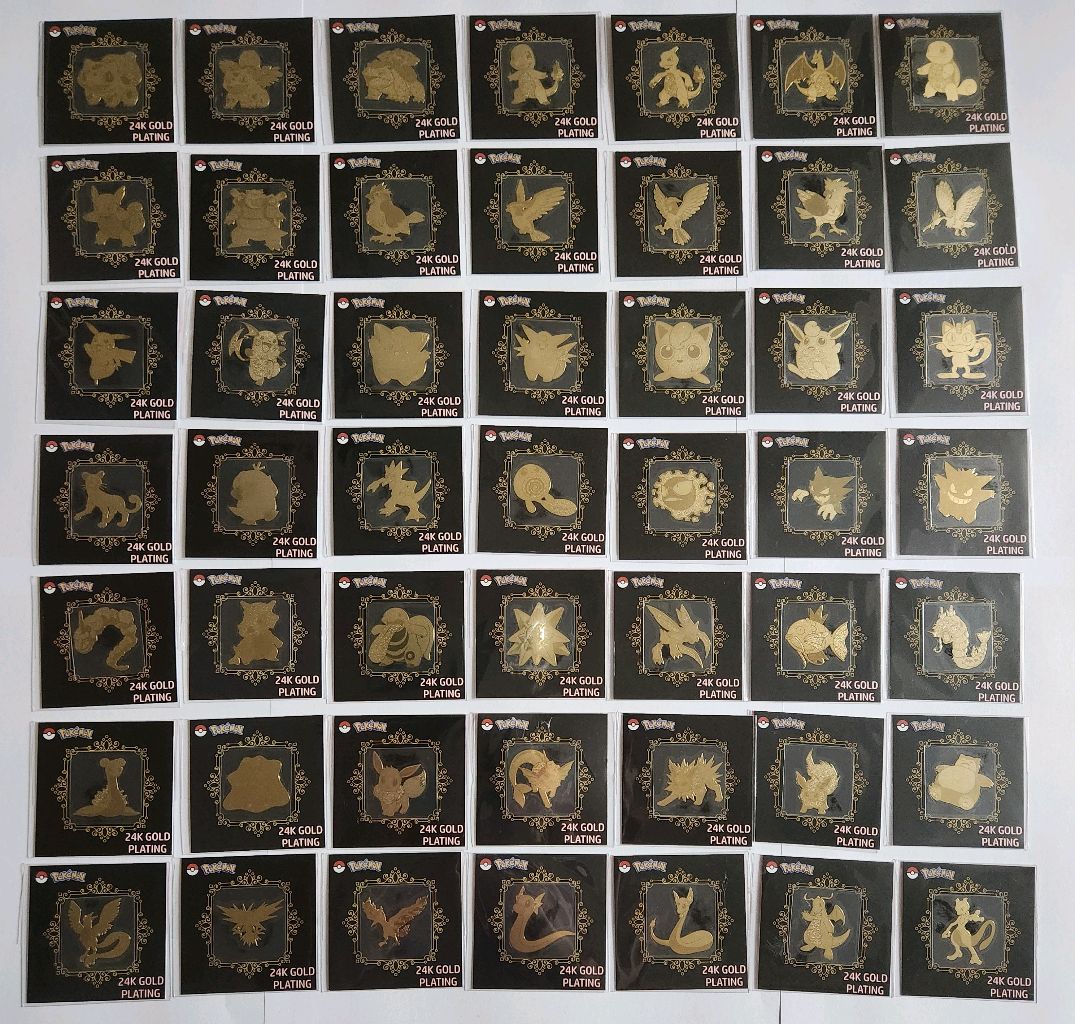 포켓몬 24k 골드 플레이팅 금박 띠부씰 49종 (뮤X) | 중고나라 - 안심되는 중고거래