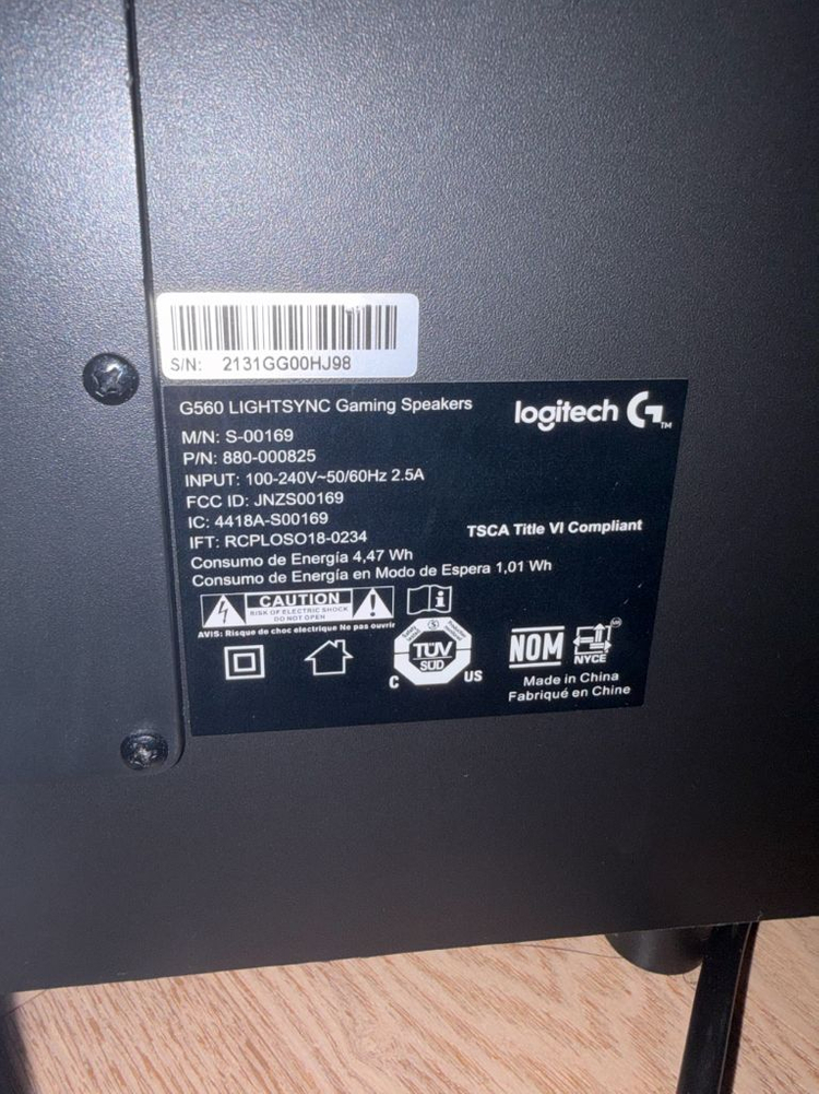 로지텍 G560 LIGHTSYNC 게이밍 스피커 이미지