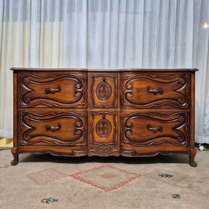 프랑스 엔틱 6D 원목 사이드보드장