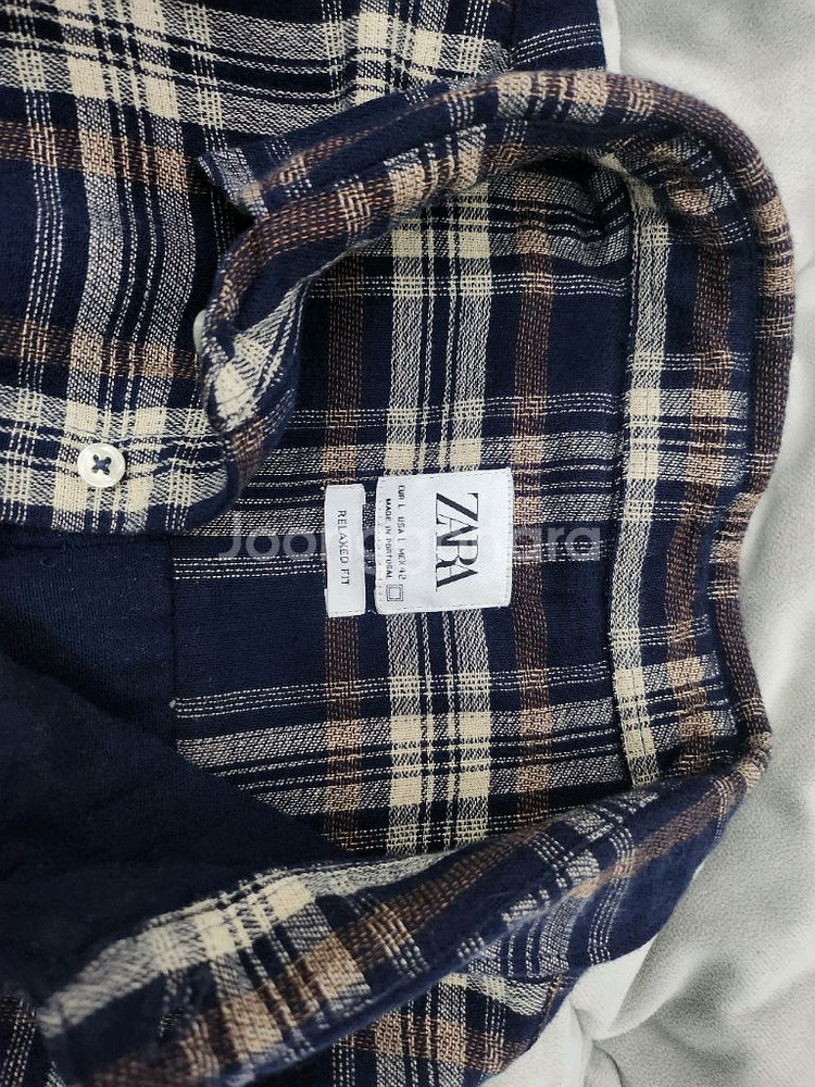 (중고)남자 자라 체크 셔츠 L사이즈--2