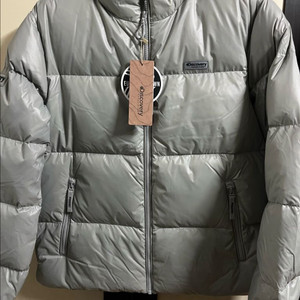 디스커버리 패딩 그레이색 100사이즈 팝니다