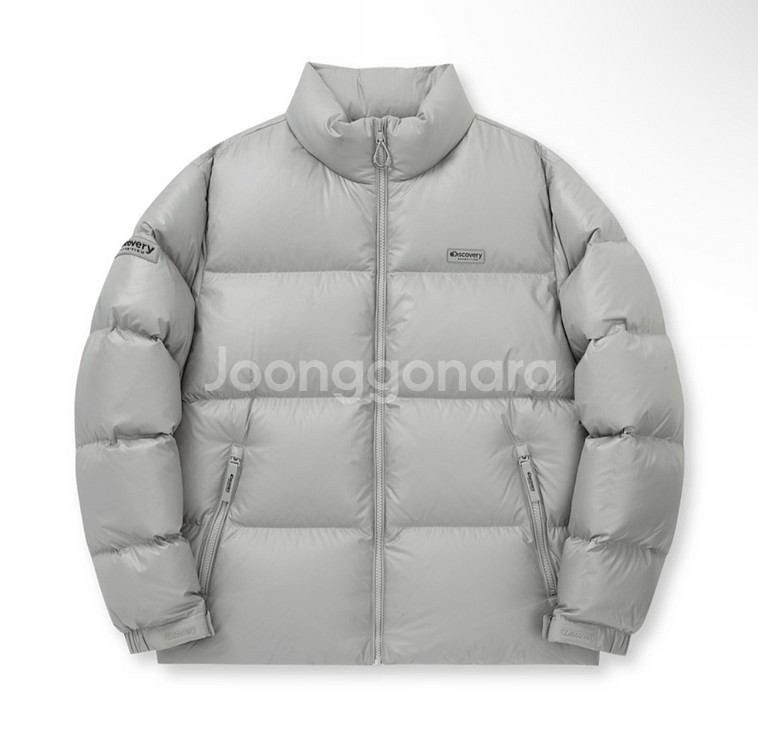 디스커버리 패딩 그레이색 100사이즈 팝니다--4