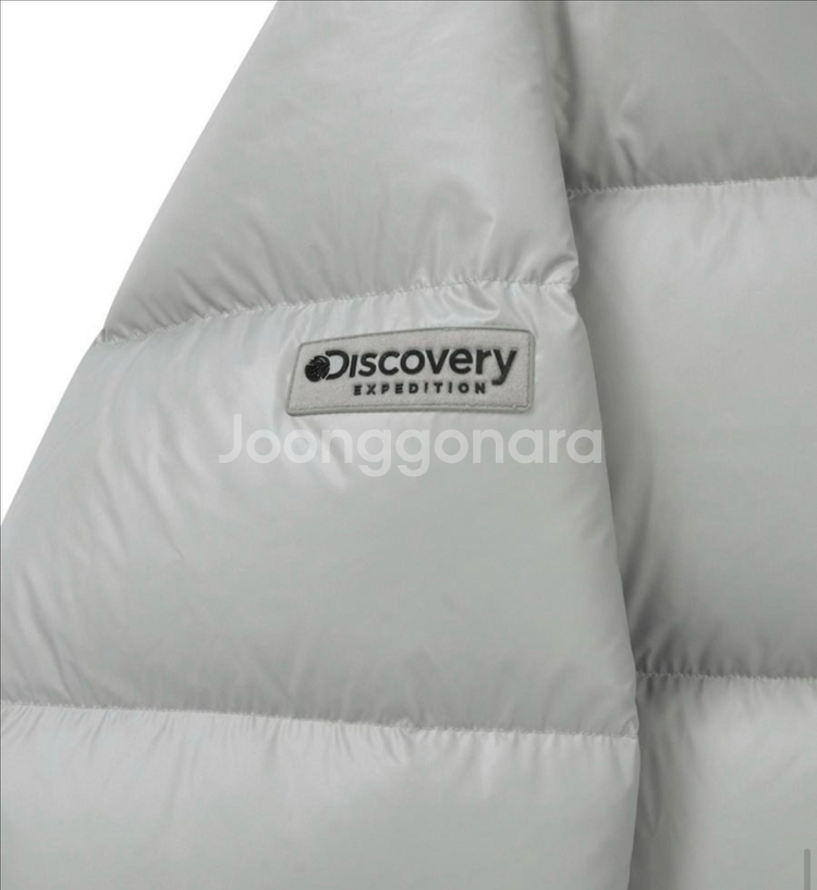 디스커버리 패딩 그레이색 100사이즈 팝니다--6