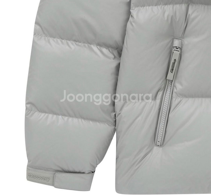 디스커버리 패딩 그레이색 100사이즈 팝니다--7