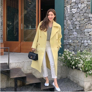 블루민 마카롱 코트 카멜컬러 S (울90 캐시10ver.)