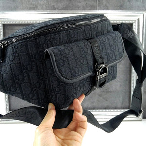 블랙 디올 자카드 벨트백 힙색 메신저백 디올 가방
