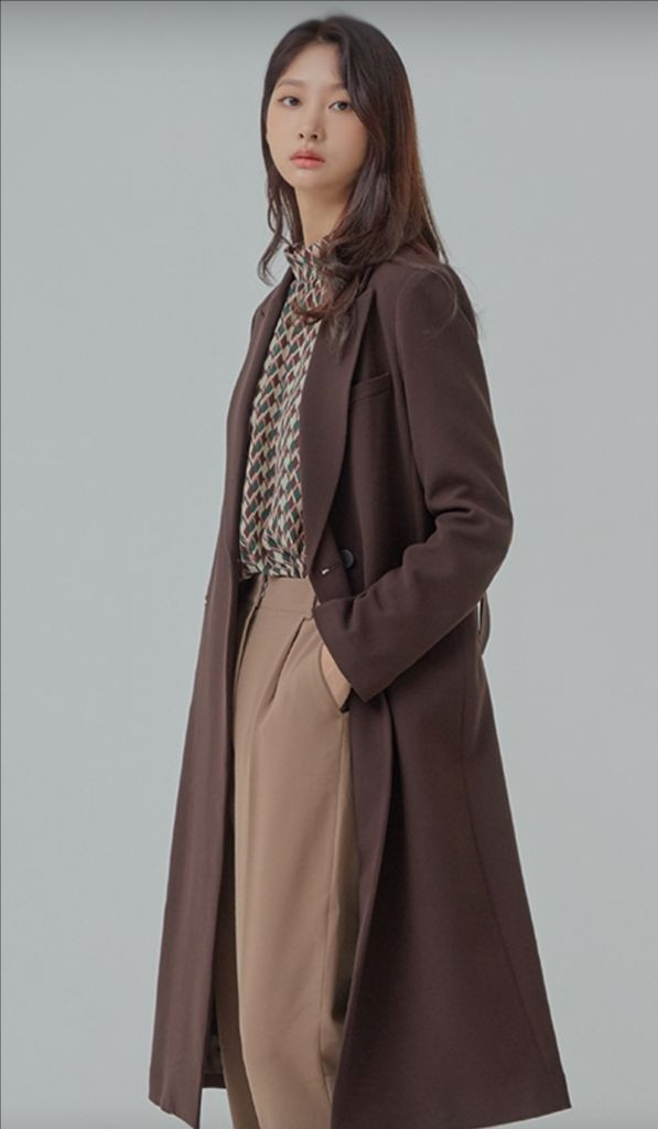 미쏘 테일러드 롱자켓 다크브라운--1