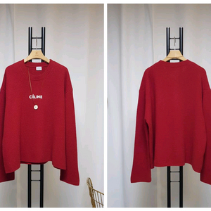 실리콘로고 오버핏 울니트티 새상품(77반까지)